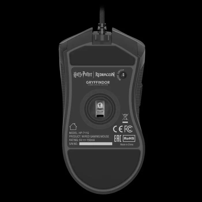 Mouse Gamer Redragon X Harry Potter Cobra RGB Gryffindor - Imagem 6