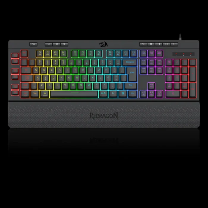 Teclado Gamer Membrana Redragon Shiva RGB ABNT2 com Apoio - Imagem 2