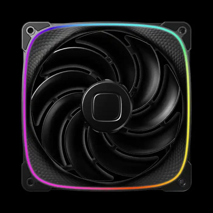 Fan 140mm Geometric Future 2503R-14B Reverse ARGB Preto - Imagem 1