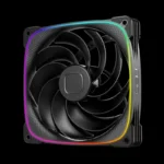 Fan 140mm Geometric Future 2503R-14B Reverse ARGB Preto - Imagem 2