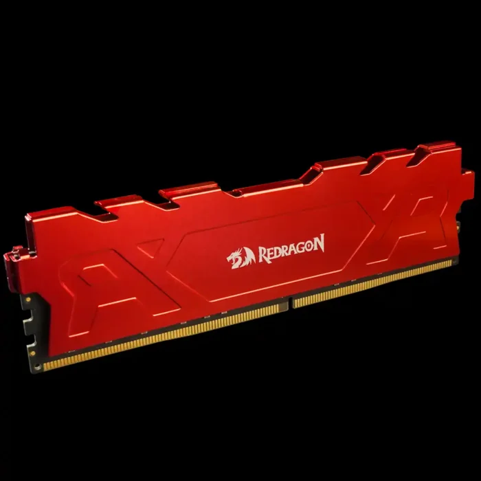 memoria-ddr4-redragon-rage-3200mhz-vermelha-imagem-3-fundo-preto Memória DDR4 Redragon Rage 8GB 3200MHz CL16 Vermelho - Imagem 2