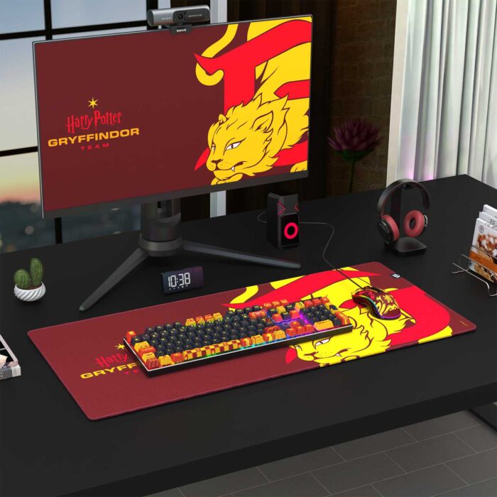 MousePad Redragon Harry Potter Gryffindor 900x400mm Vermelho Speed - Imagem 6