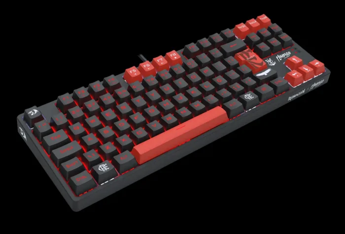 Teclado Gamer Redragon Flamengo Nation TKL Switch Marrom - Imagem 3