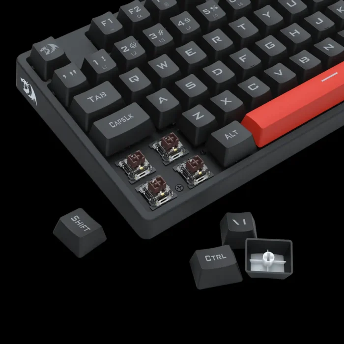 Teclado Gamer Redragon Flamengo Nation TKL Switch Marrom - Imagem 4