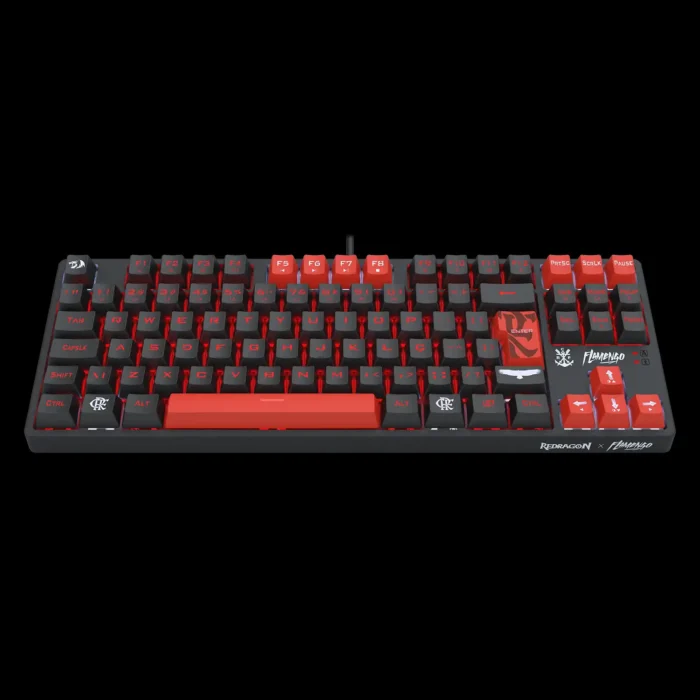 Kit Gamer Redragon Flamengo Teclado Mouse e Mousepad - Imagem 3