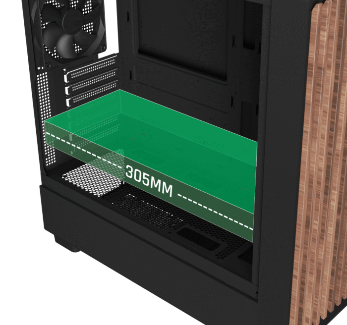 Gabinete Gamer Bluecase BG-060 EKO Preto Frente em Madeira - Imagem 4