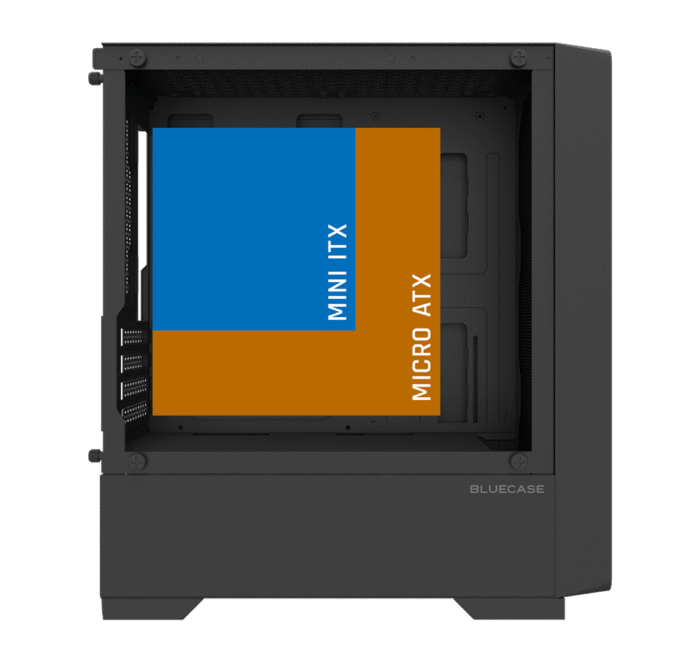 Gabinete Gamer Bluecase BG-060 EKO Preto Frente em Madeira - Imagem 5