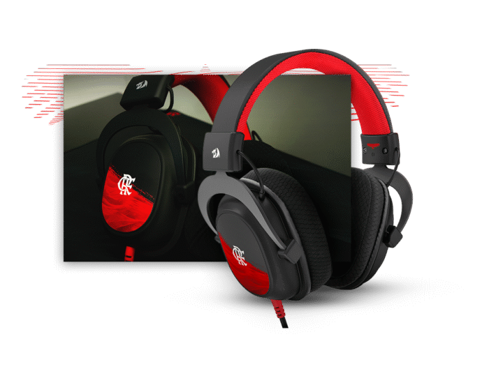 Kit Gamer Redragon Flamengo Headset Teclado Mouse Mousepad - Imagem 3