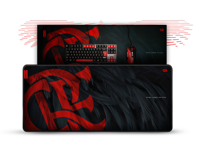 Kit Gamer Redragon Flamengo Headset Teclado Mouse Mousepad - Imagem 5