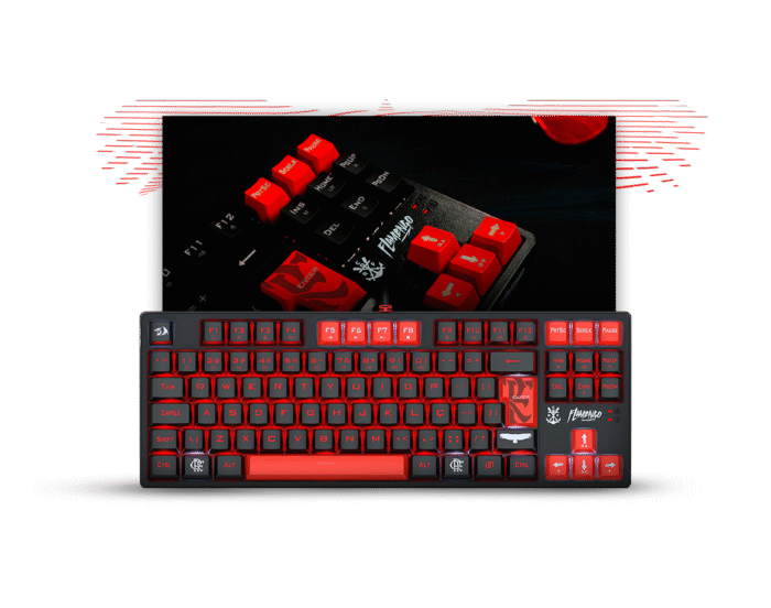 Kit Gamer Redragon Flamengo Headset Teclado Mouse Mousepad - Imagem 6