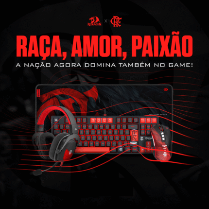 Flamengo Headset Teclado Mouse Mousepad