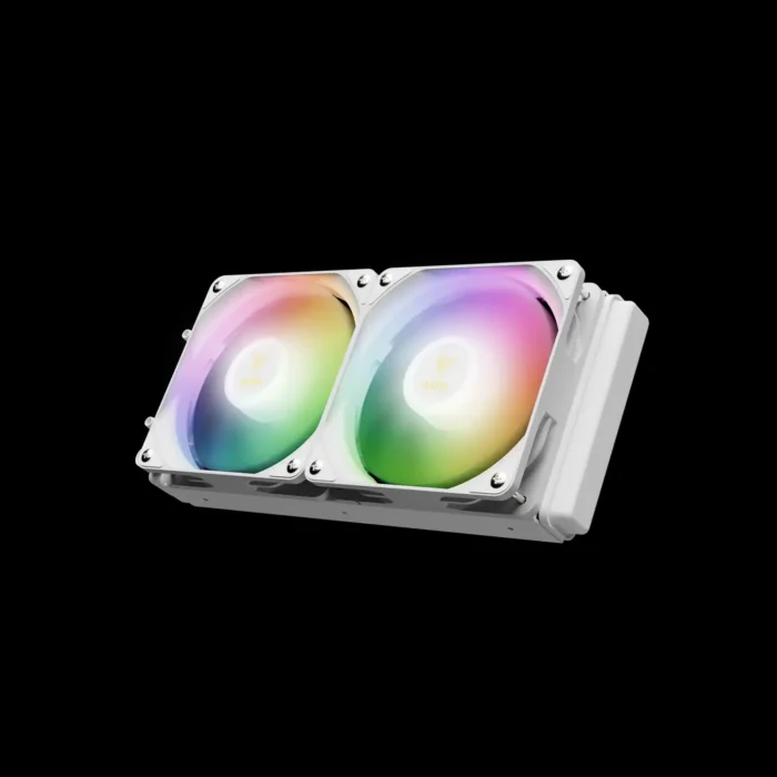 aura-gl240-digital-wh-imagem-2-fundo-preto Water Cooler Gamdias Aura GL240 Digital ARGB Branco 240mm - Imagem 8