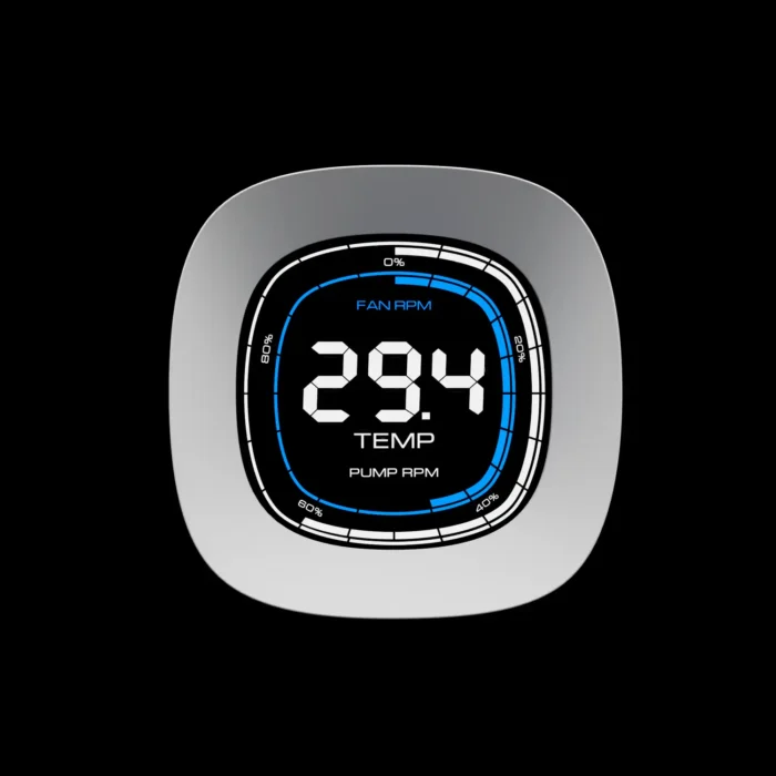 aura-gl240-digital-wh-imagem-4-fundo-preto Water Cooler Gamdias Aura GL240 Digital ARGB Branco 240mm - Imagem 2