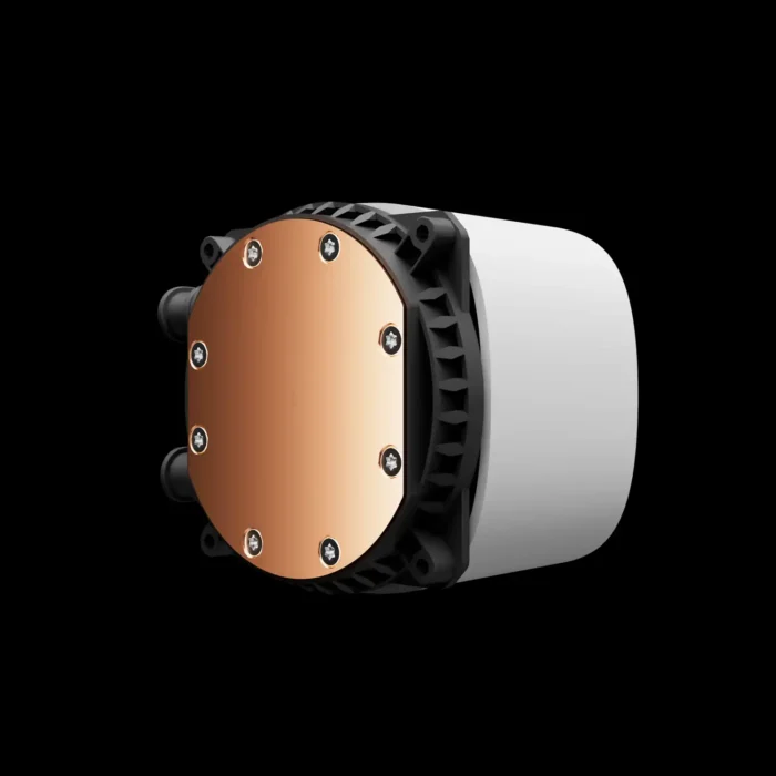 aura-gl240-digital-wh-imagem-5-fundo-preto Water Cooler Gamdias Aura GL240 Digital ARGB Branco 240mm - Imagem 3