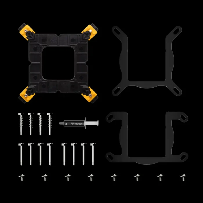 aura-gl240-digital-wh-imagem-8-fundo-preto Water Cooler Gamdias Aura GL240 Digital ARGB Branco 240mm - Imagem 6