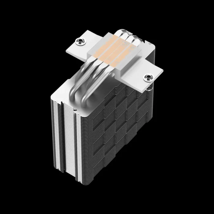 cooler-deepcool-gammaxx-series-ag400-argb-preto-prata-imagem-6-fundo-preto Air Cooler DeepCool AG400 ARGB Preto 4 Heatpipes 220W TDP - Imagem 5