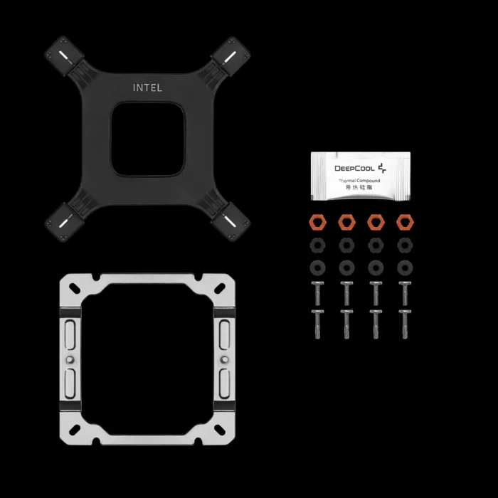 cooler-deepcool-gammaxx-series-ag400-argb-preto-prata-imagem-9-fundo-preto Air Cooler DeepCool AG400 ARGB Preto 4 Heatpipes 220W TDP - Imagem 8