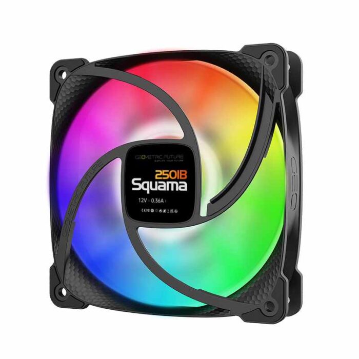 geo-s2501b-1-squama-2501b-rgb-preto-imagem-5-fundo-branco Fan ARGB 120mm Geometric Future Squama 2501B-1 Preto - Imagem 4