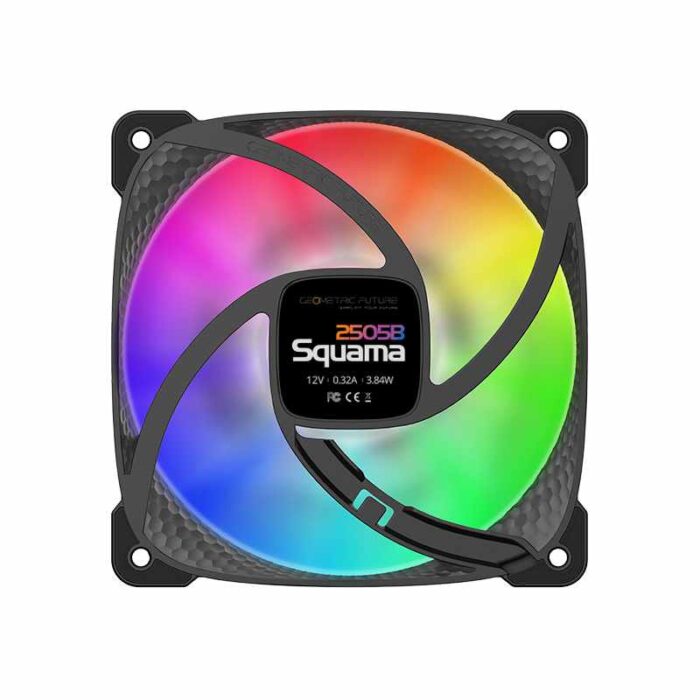 geo-s2505b-1-squama-2505b-rgb-preto-imagem-8-fundo-branco Fan ARGB 120mm Geometric Future Squama 2505B Preto - Imagem 4