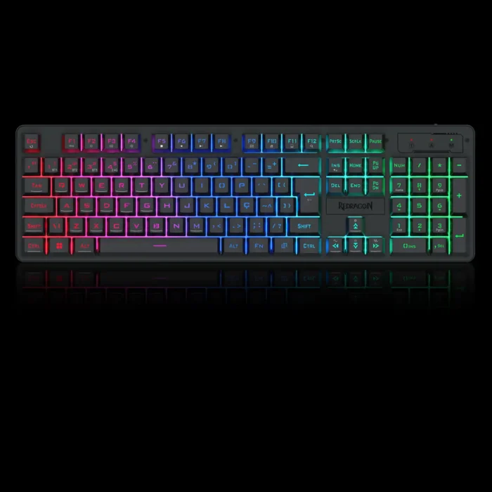k521rgb-ks-pt-netherbane-pro-rgb-preto-imagem-1-fundo-preto Teclado Membrana Redragon Netherbane PRO RGB S/ Fio USB BT - Imagem 3