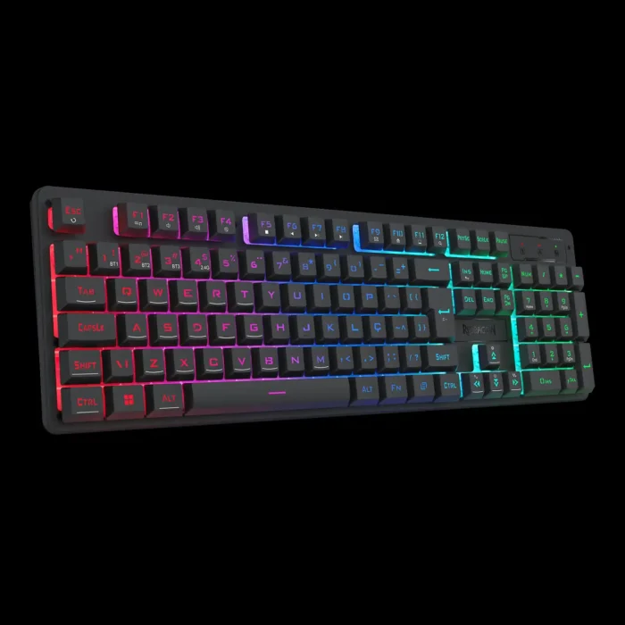 k521rgb-ks-pt-netherbane-pro-rgb-preto-imagem-5-fundo-preto Teclado Membrana Redragon Netherbane PRO RGB S/ Fio USB BT - Imagem 5