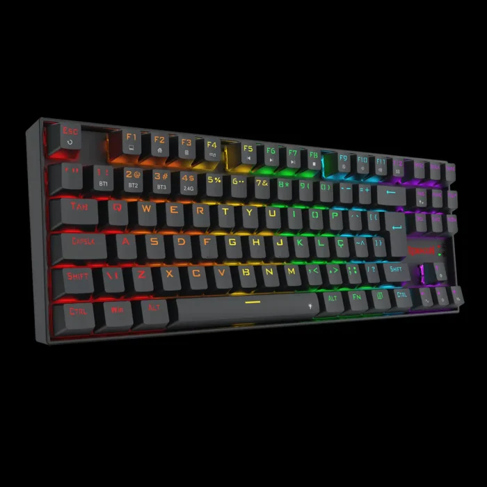 k552-krs-pt-brown-kumara-elite-preto-imagem-3-fundo-preto Teclado Mecanico Redragon Kumara Elite Switch Marrom K552KRS - Imagem 3