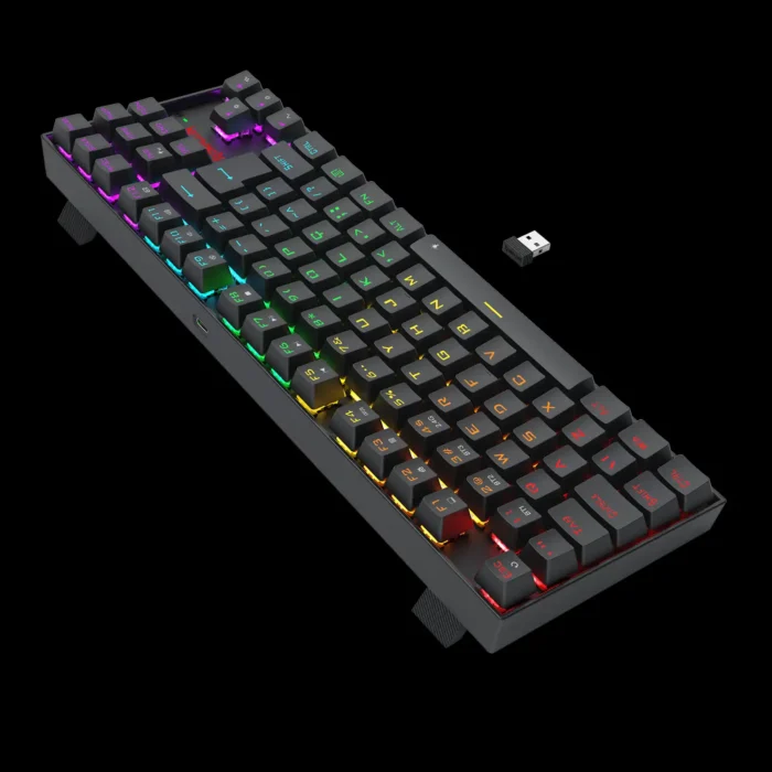 k552-krs-pt-brown-kumara-elite-preto-imagem-6-fundo-preto Teclado Mecanico Redragon Kumara Elite Switch Marrom K552KRS - Imagem 5