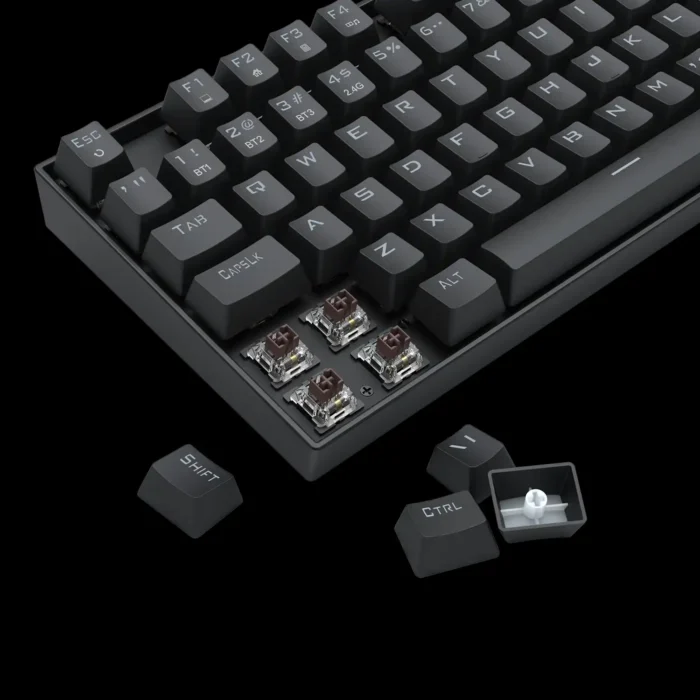 k552-krs-pt-brown-kumara-elite-preto-imagem-8-fundo-preto Teclado Mecanico Redragon Kumara Elite Switch Marrom K552KRS - Imagem 7