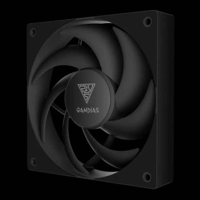 m1-1201-fan-notus-m1-1201-preto-imagem-2-fundo-preto Fan Gamdias Notus M1-1201 Preto 120mm Fan Normal ou Reversa - Imagem 2