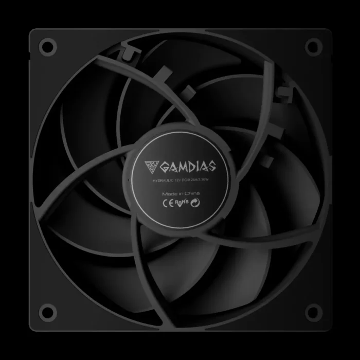 m1-1201-fan-notus-m1-1201-preto-imagem-4-fundo-preto Fan Gamdias Notus M1-1201 Preto 120mm Fan Normal ou Reversa - Imagem 4