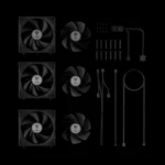Kit 3 Fans Gamdias Aeolus P2-1203 Preto ARGB Reverse Blade - Imagem 3