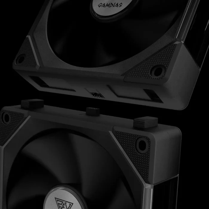 p2-1203-kit-3-fans-aeolus-p2-1203-argb-preto-imagem-8-fundo-preto Kit 3 Fans Gamdias Aeolus P2-1203 Preto ARGB Reverse Blade - Imagem 7