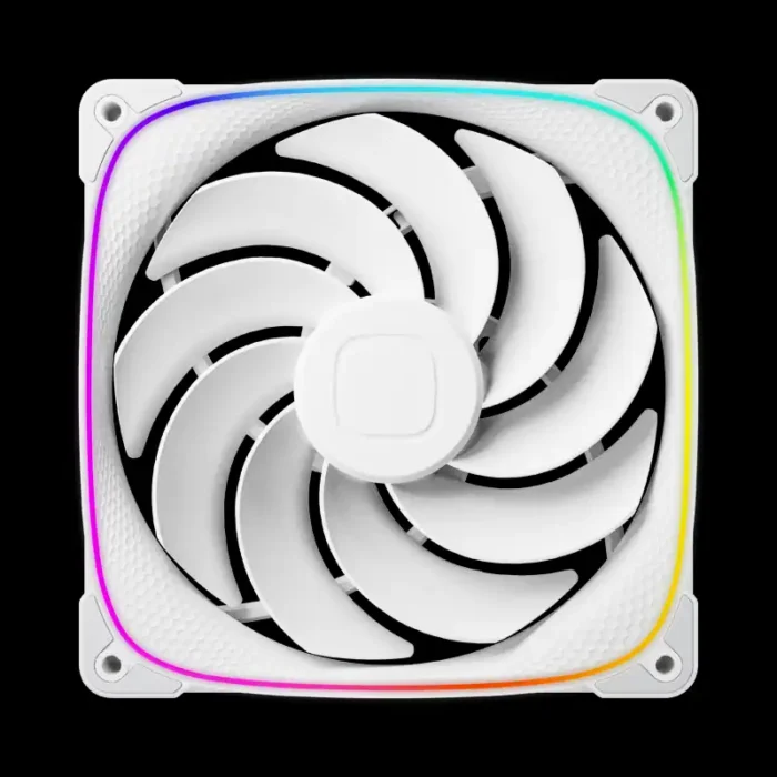 squama-reverse-blade-2503rw-14s-rgb-branco-imagem-1-fundo-preto Fan Geometric Future Squama 2503R-14W