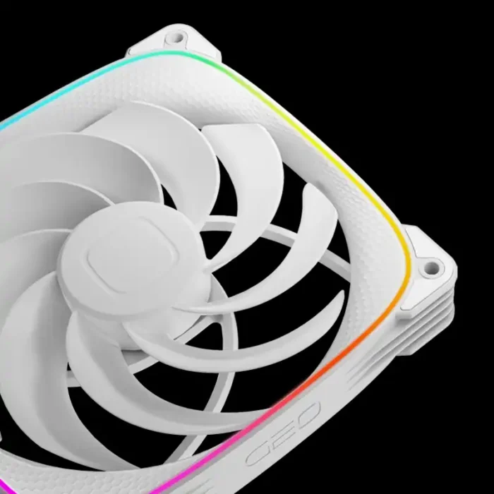 squama-reverse-blade-2503rw-14s-rgb-branco-imagem-4-fundo-preto Fan Geometric Future Squama 2503R-14W ARGB 140mm Branco Reverse Blade - Imagem 4