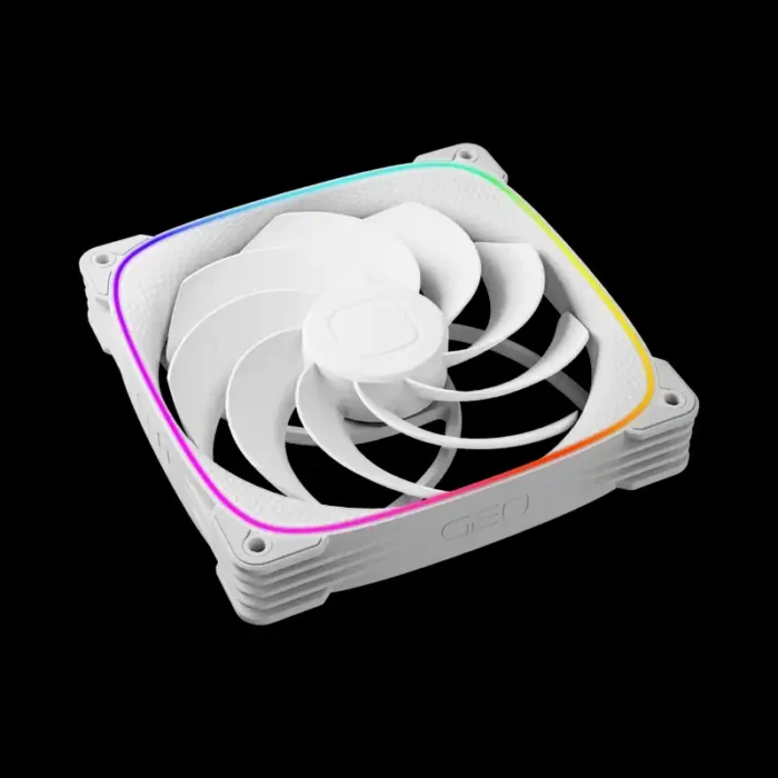 squama-reverse-blade-2503rw-14s-rgb-branco-imagem-6-fundo-preto Fan Geometric Future Squama 2503R-14W ARGB 140mm Branco Reverse Blade - Imagem 6