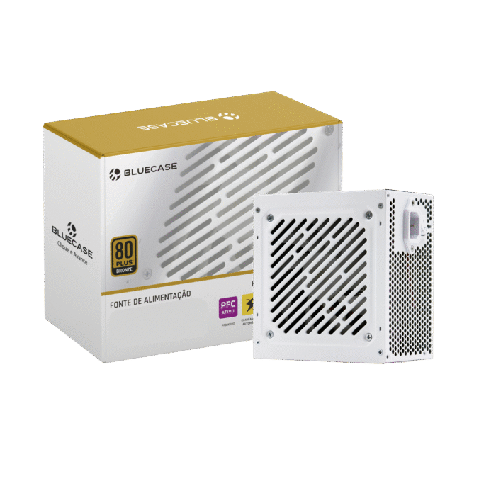 80 PLUS W Fonte Bluecase 500W 80 Plus Bronze Branco