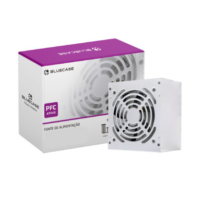 Fonte Bluecase 500W BRANCO ATX PS/2 500W PFC Ativo C/CABO