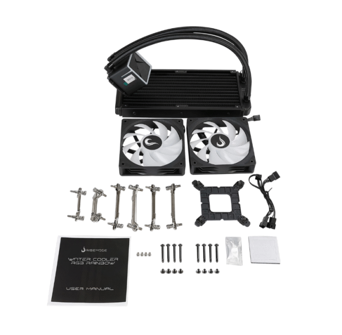 Water Cooler Rise Mode Black 240mm RGB Rainbow RM-WCB-02-RBW - Imagem 6