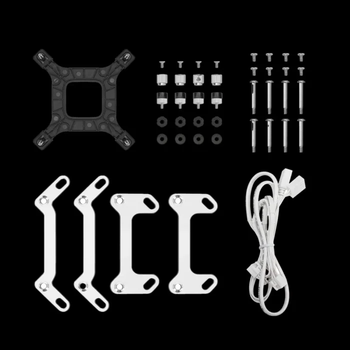 Water Cooler DeepCool LM240 ARGB Branco Tela LCD IPS 240mm - Imagem 3