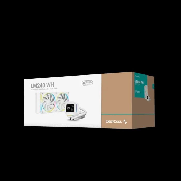 Water Cooler DeepCool LM240 ARGB Branco Tela LCD IPS 240mm - Imagem 4
