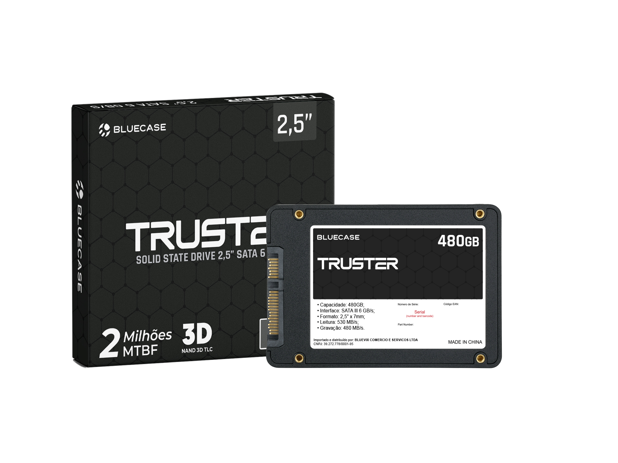 mockup-Truster-2 SSD 2,5" 480GB SATA3 Bluecase Truster - Imagem 1