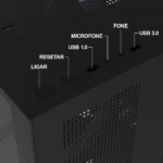 Gabinete Gamer Bluecase Pure Pro Preto 3 FANS USB 3.0 mATX - Imagem 9