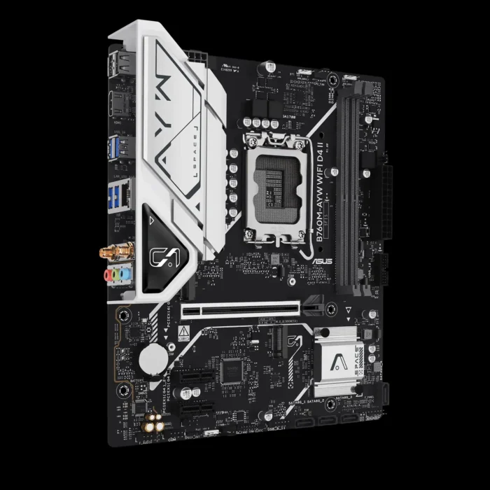 Placa Mãe ASUS B760M‑AYW WIFI D4 II DDR4 mATX PCIe 5 - Imagem 2