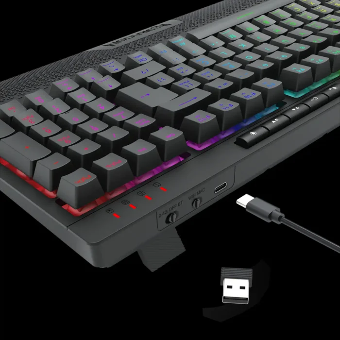 Teclado Gamer Membrana Redragon Shiva Pro 98 RGB ABNT2 PT-BR - Imagem 7