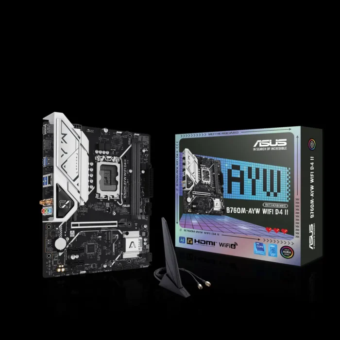 Placa Mãe ASUS B760M‑AYW WIFI D4 II DDR4 mATX PCIe 5 - Imagem 8