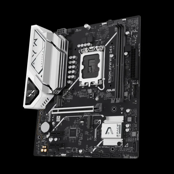 Placa Mãe ASUS B760M‑AYW WIFI D4 II DDR4 mATX PCIe 5 - Imagem 4
