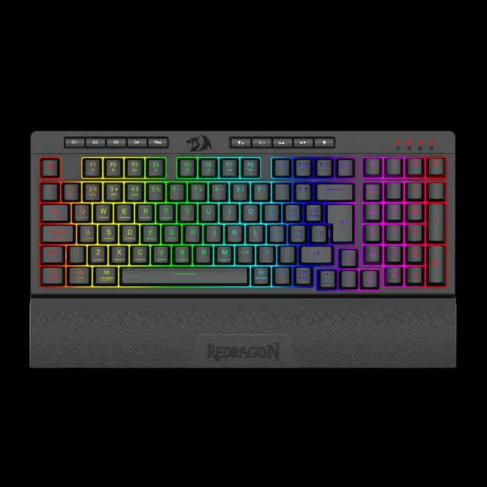 Teclado Gamer Membrana Redragon Shiva Pro 98 RGB ABNT2 PT-BR - Imagem 2