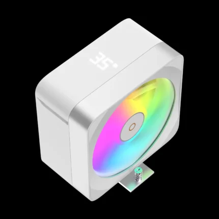 Air Cooler Ocypus Delta A40 EX Branco vista frontal com display digital