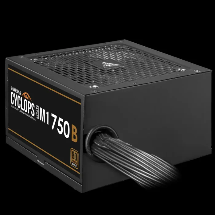 Detalhe do ventilador de 120mm da fonte Gamdias Cyclops