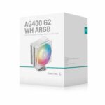 Air Cooler DeepCool AG400 G2 ARGB Branco 4 Heatpipes 120mm - Imagem 8